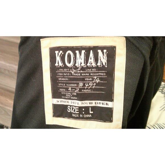 Koman Men's Large Full Zip Black Jacket - Picture 7 of 8